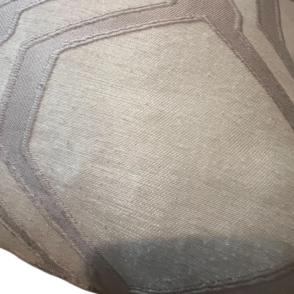 Pair Geometric‎ Ivory (Beige) & Light Tan Feathers Cotton Blend Throw Pillow 20